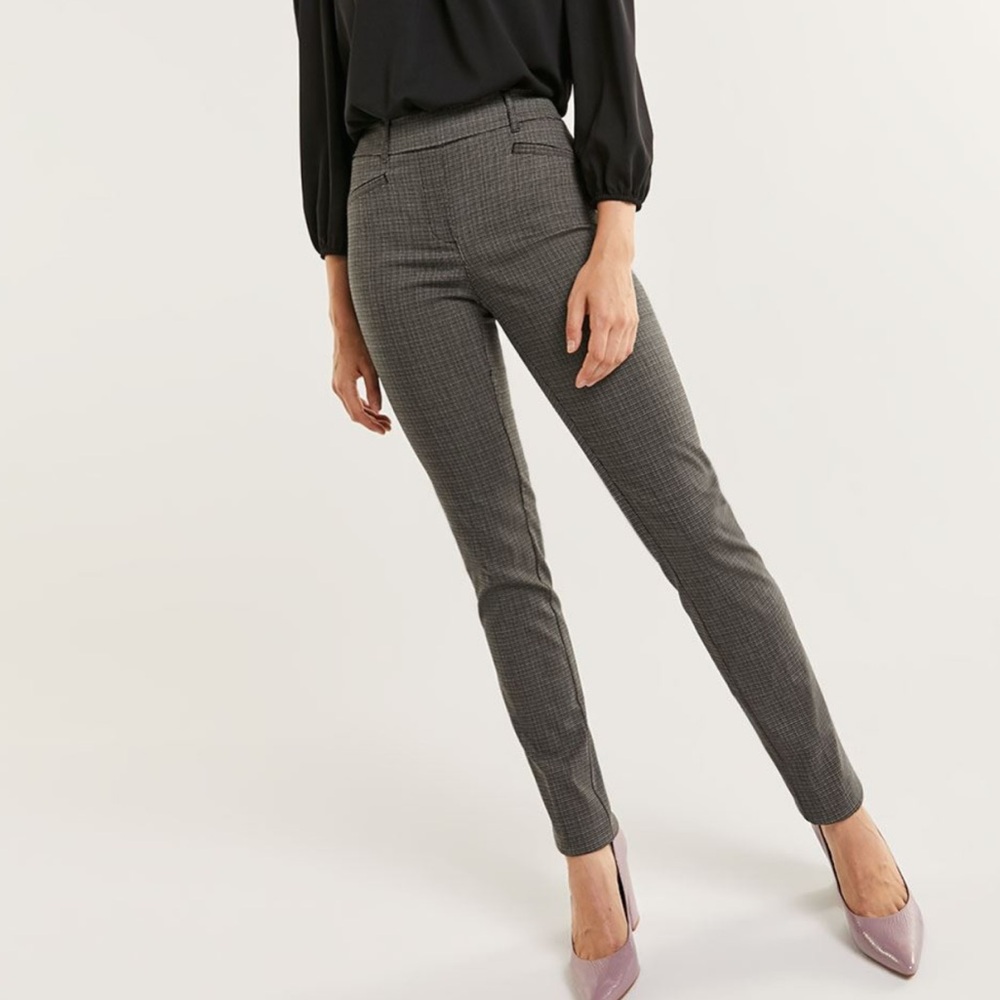 Reitmans Gray Checkered Trousers